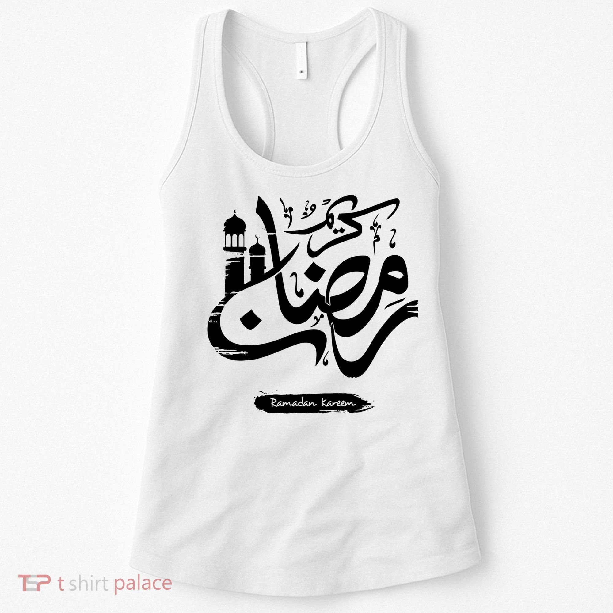 Ramadan Kareem Muslim Fasting Arabic Wording Women's Tank Top