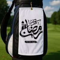 Ramadan Kareem Muslim Fasting Arabic Wording Golf Towel thumb 2