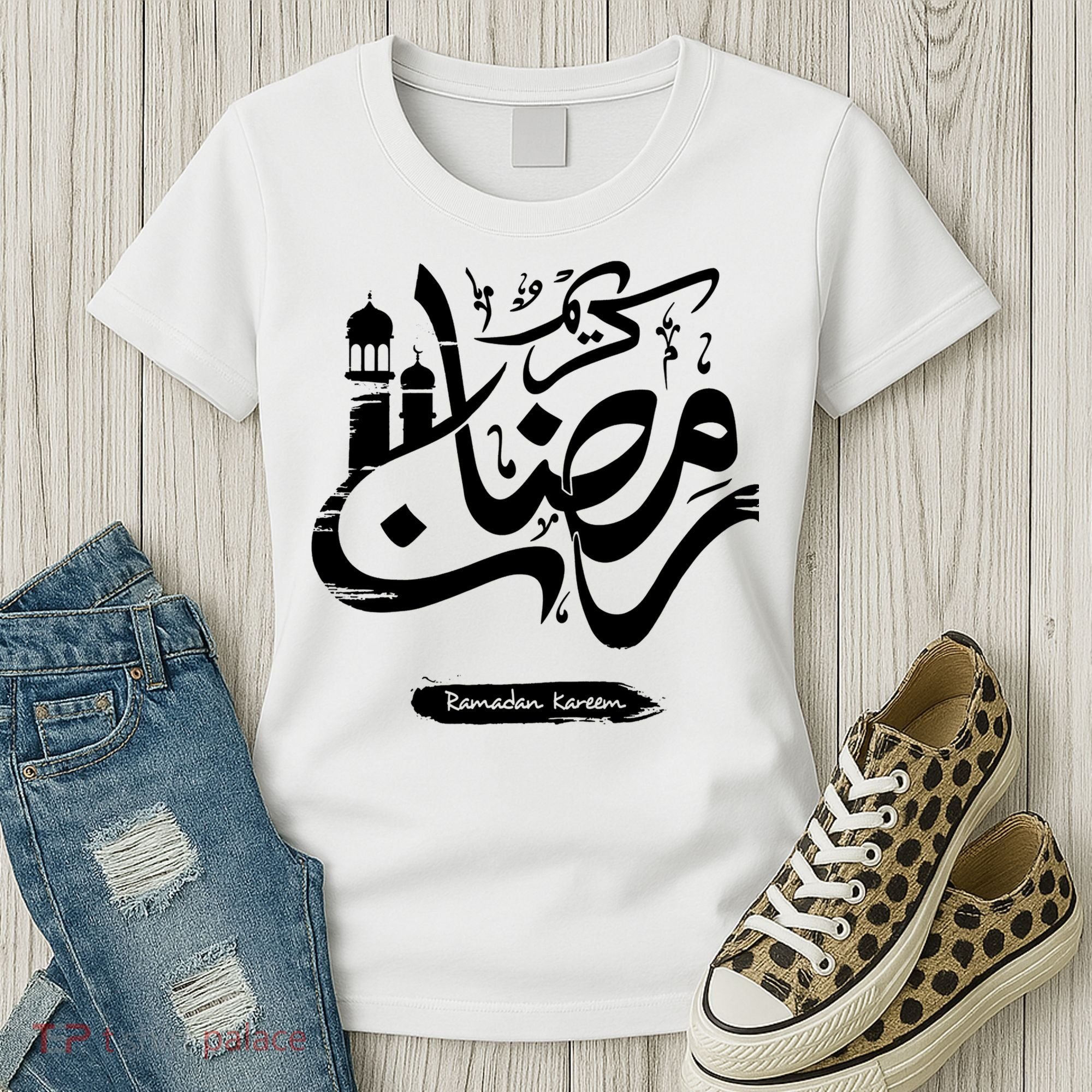 Ramadan Kareem Muslim Fasting Arabic Wording Women's T-Shirt