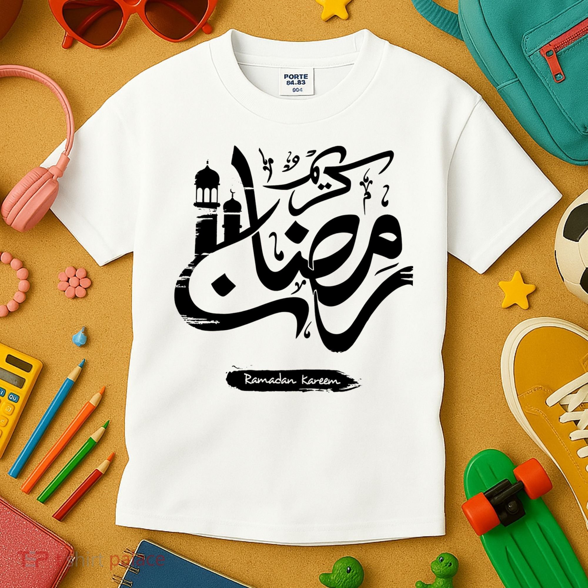 Ramadan Kareem Muslim Fasting Arabic Wording Kids T-Shirt