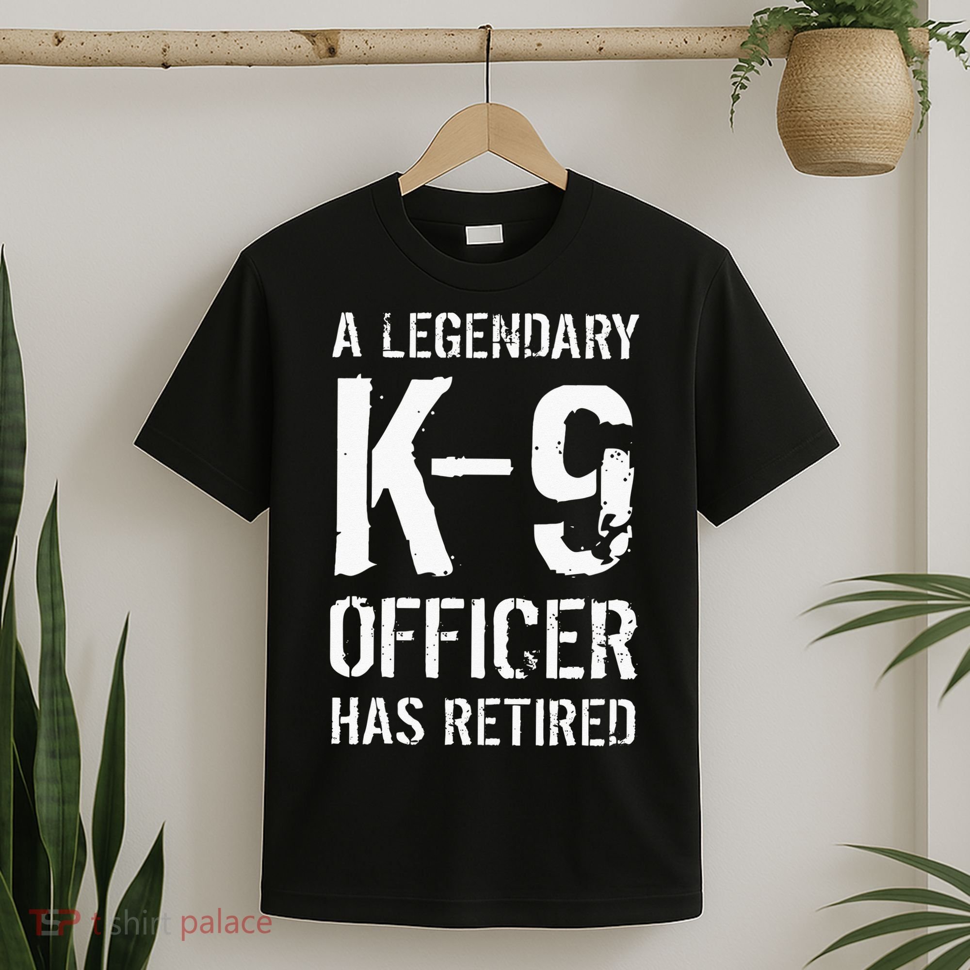 Retired K9 Officer Retirement Gift K9 Police Dog Handler T-Shirt