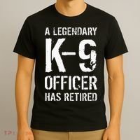 Retired K9 Officer Retirement Gift K9 Police Dog Handler T-Shirt thumb 3