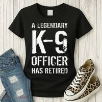Retired K9 Officer Retirement Gift K9 Police Dog Handler Women's T-Shirt thumb 3