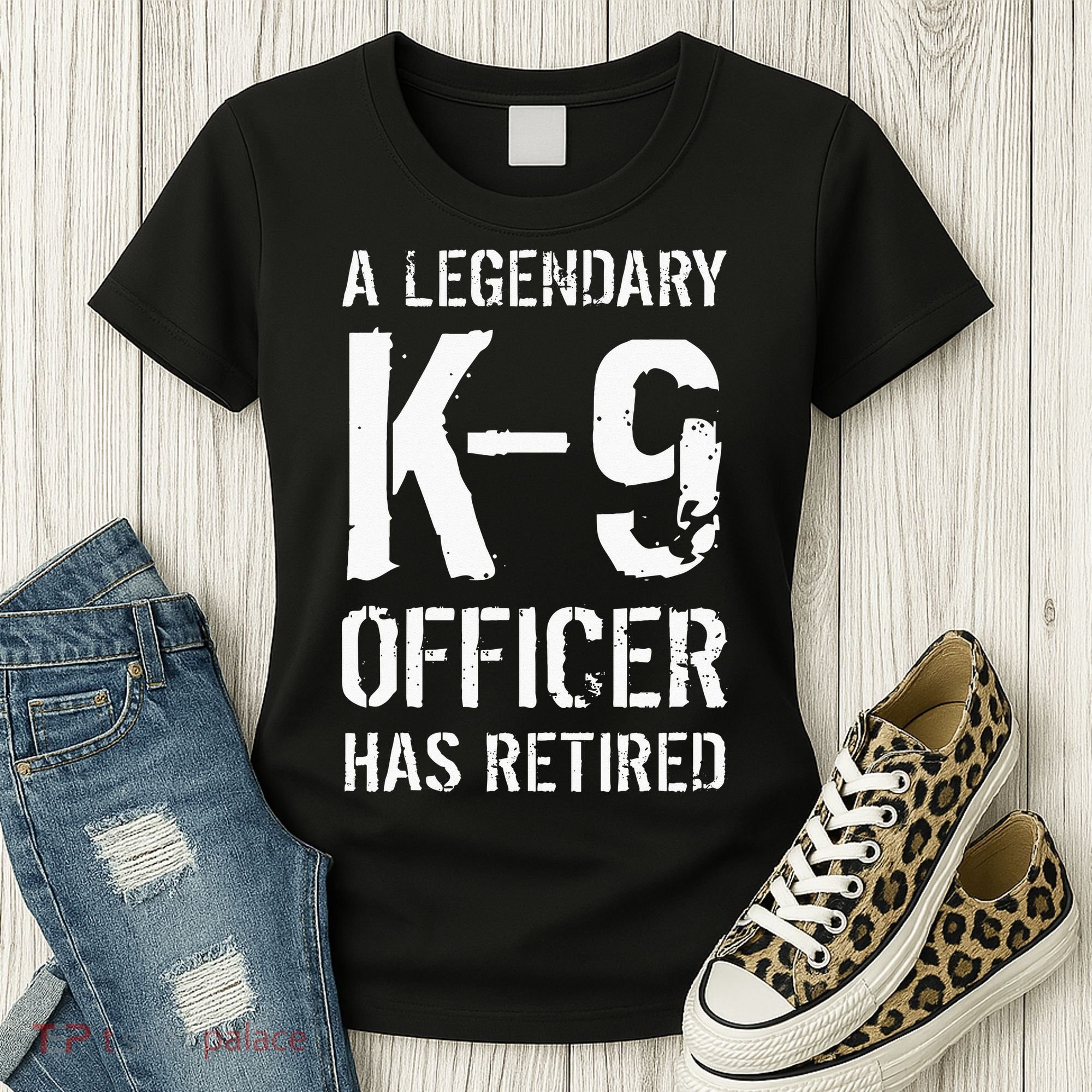Retired K9 Officer Retirement Gift K9 Police Dog Handler Women's T-Shirt