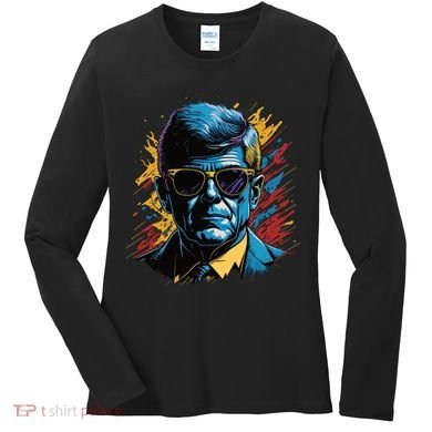 Retro Kennedy Pop 1961 1963 Women's Long Sleeve Shirt
