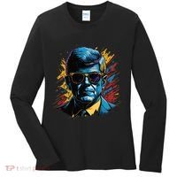 Retro Kennedy Pop 1961 1963 Women's Long Sleeve Shirt thumb 0