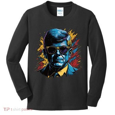 Retro Kennedy Pop 1961 1963 Kids Long Sleeve Shirt