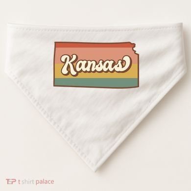 Retro Kansas USA-Made Doggie Bandana