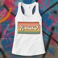 Retro Kansas Women's Tank Top thumb 3