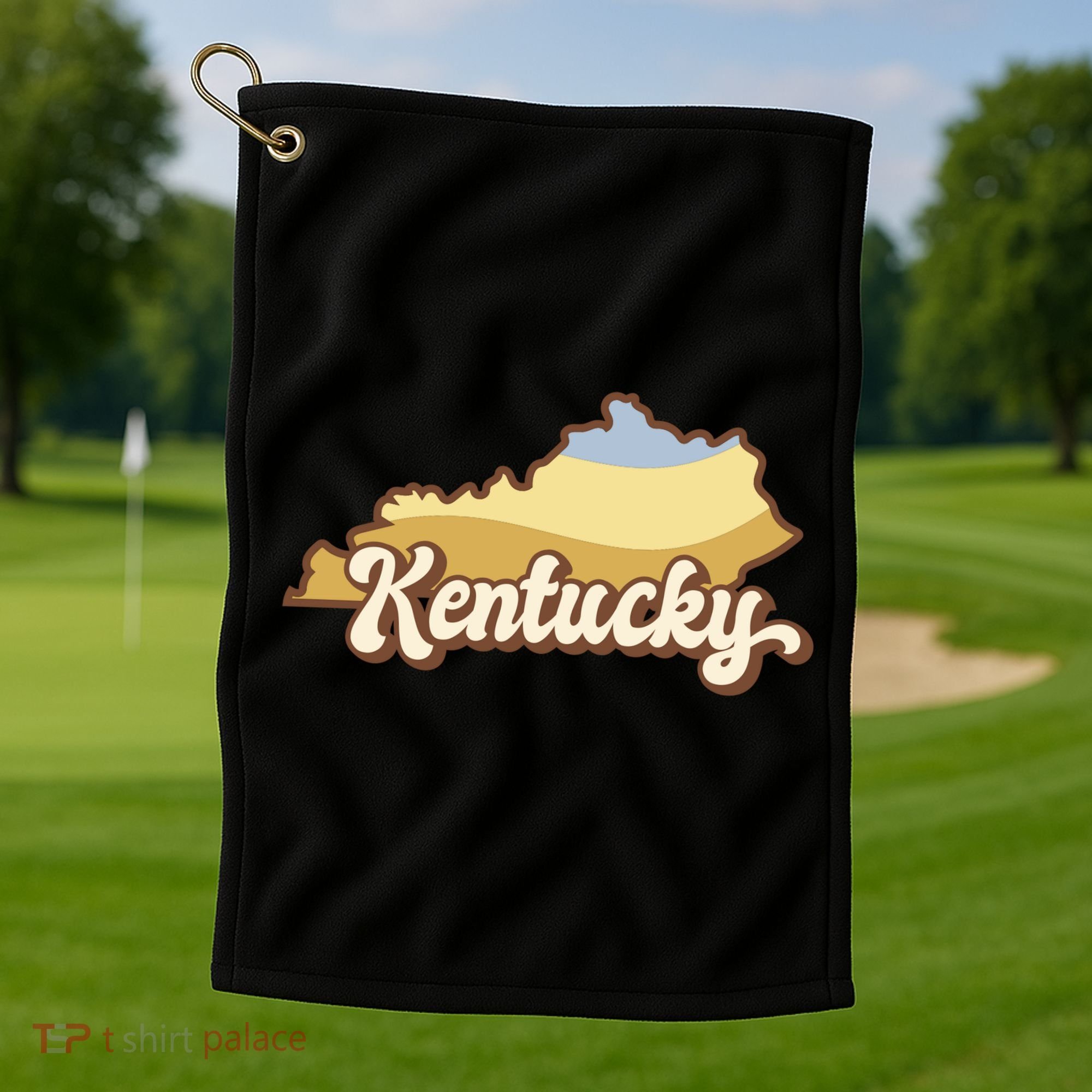 Retro Kentucky Golf Towel