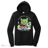 Rainbow Kitten Surprise Cute Eat Retro Animals Women's Hoodie thumb 0