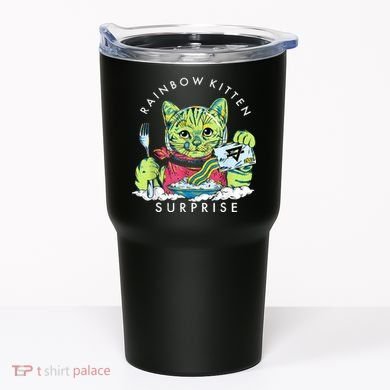Rainbow Kitten Surprise Cute Eat Retro Animals Tumbler
