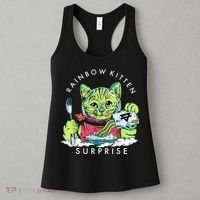 Rainbow Kitten Surprise Cute Eat Retro Animals Women's Tank Top thumb 3