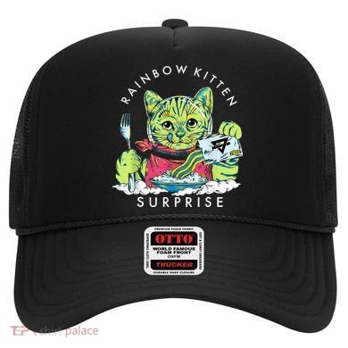 Rainbow Kitten Surprise Cute Eat Retro Animals Hat