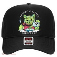 Rainbow Kitten Surprise Cute Eat Retro Animals Hat thumb 0