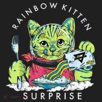 Rainbow Kitten Surprise Cute Eat Retro Animals Hat thumb 2