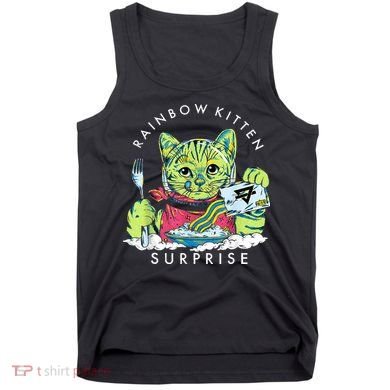Rainbow Kitten Surprise Cute Eat Retro Animals Tank Top