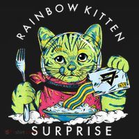Rainbow Kitten Surprise Cute Eat Retro Animals Women's T-Shirt thumb 6