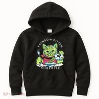 Rainbow Kitten Surprise Cute Eat Retro Animals Kids Hoodie thumb 0