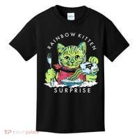 Rainbow Kitten Surprise Cute Eat Retro Animals Kids T-Shirt thumb 0