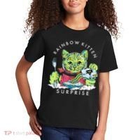 Rainbow Kitten Surprise Cute Eat Retro Animals Kids T-Shirt thumb 2