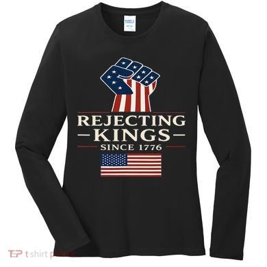 Rejecting Kings Since 1776 Hand Grip Design Women's Long Sleeve Shirt