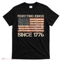 Rejecting Kings Since 1776 American Vintage Flag T-Shirt thumb 0