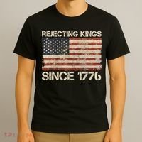 Rejecting Kings Since 1776 American Vintage Flag T-Shirt thumb 3