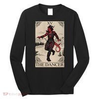 Retro Karlach The Dancer Tarot Card Game Lover Long Sleeve Shirt thumb 0