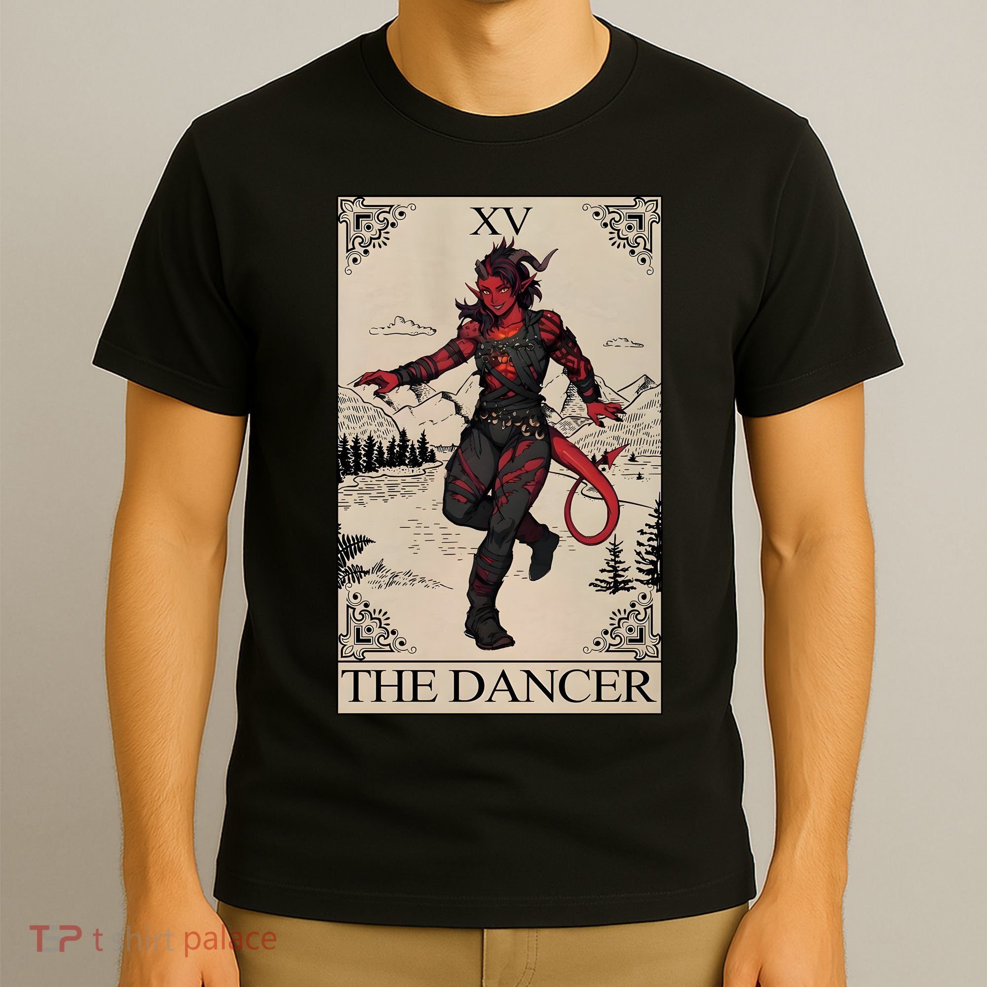 Retro Karlach The Dancer Tarot Card Game Lover T-Shirt