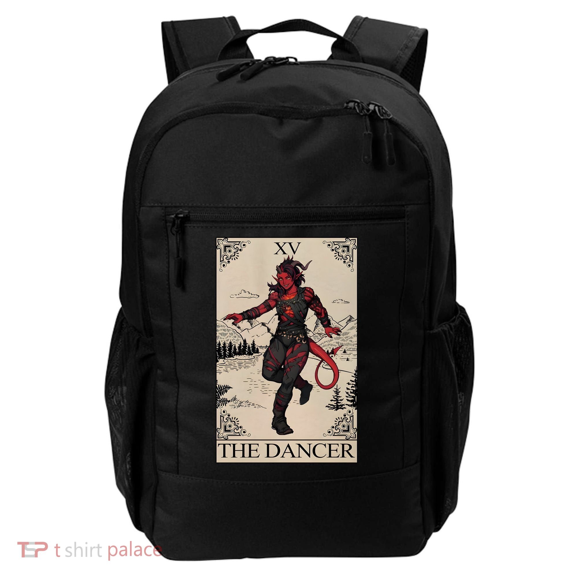 Retro Karlach The Dancer Tarot Card Game Lover Backpack