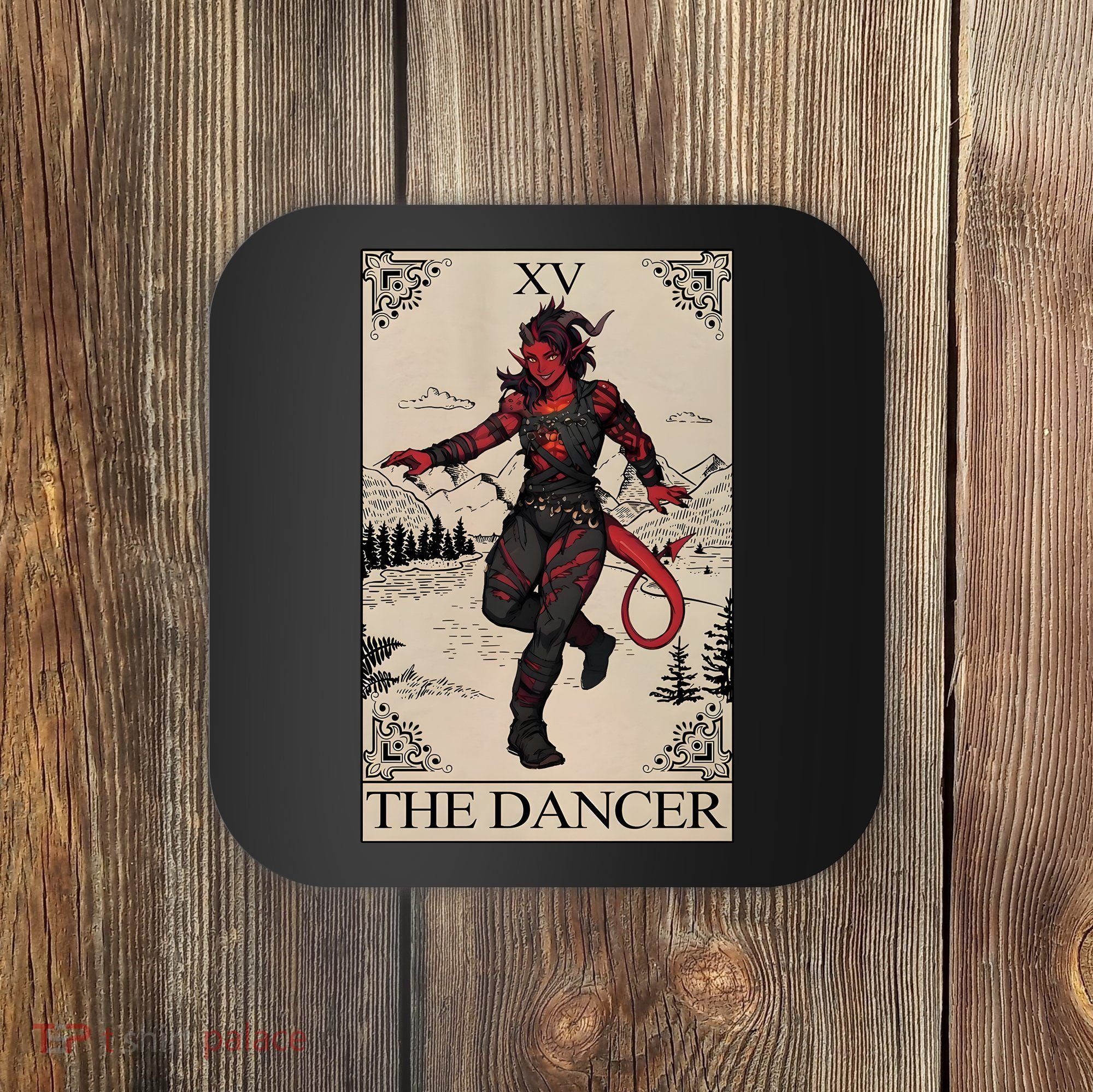 Retro Karlach The Dancer Tarot Card Game Lover Coaster