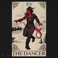 Retro Karlach The Dancer Tarot Card Game Lover Women's Hoodie thumb 2