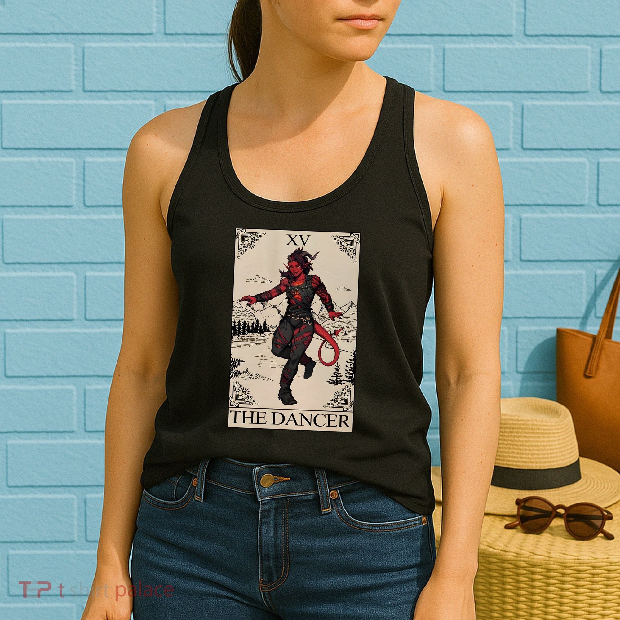 Retro Karlach The Dancer Tarot Card Game Lover Women's Tank Top