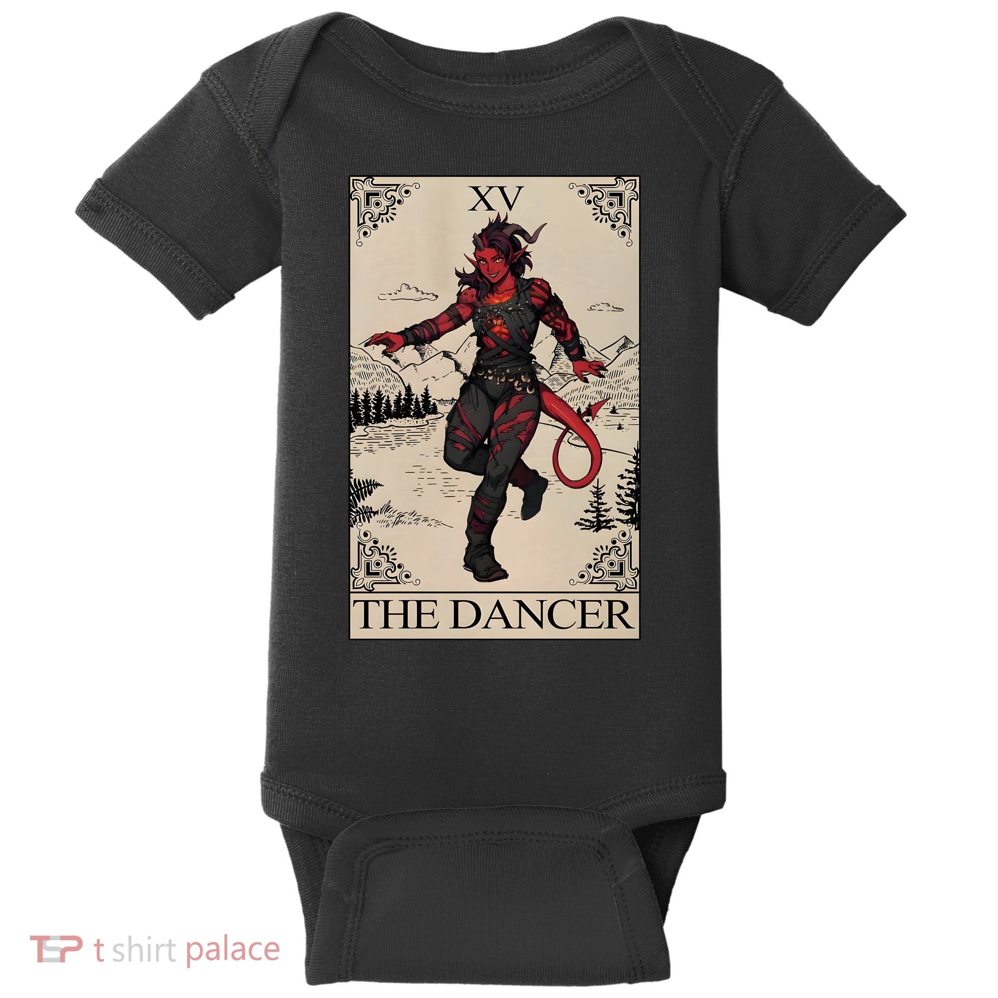 Retro Karlach The Dancer Tarot Card Game Lover Baby Bodysuit