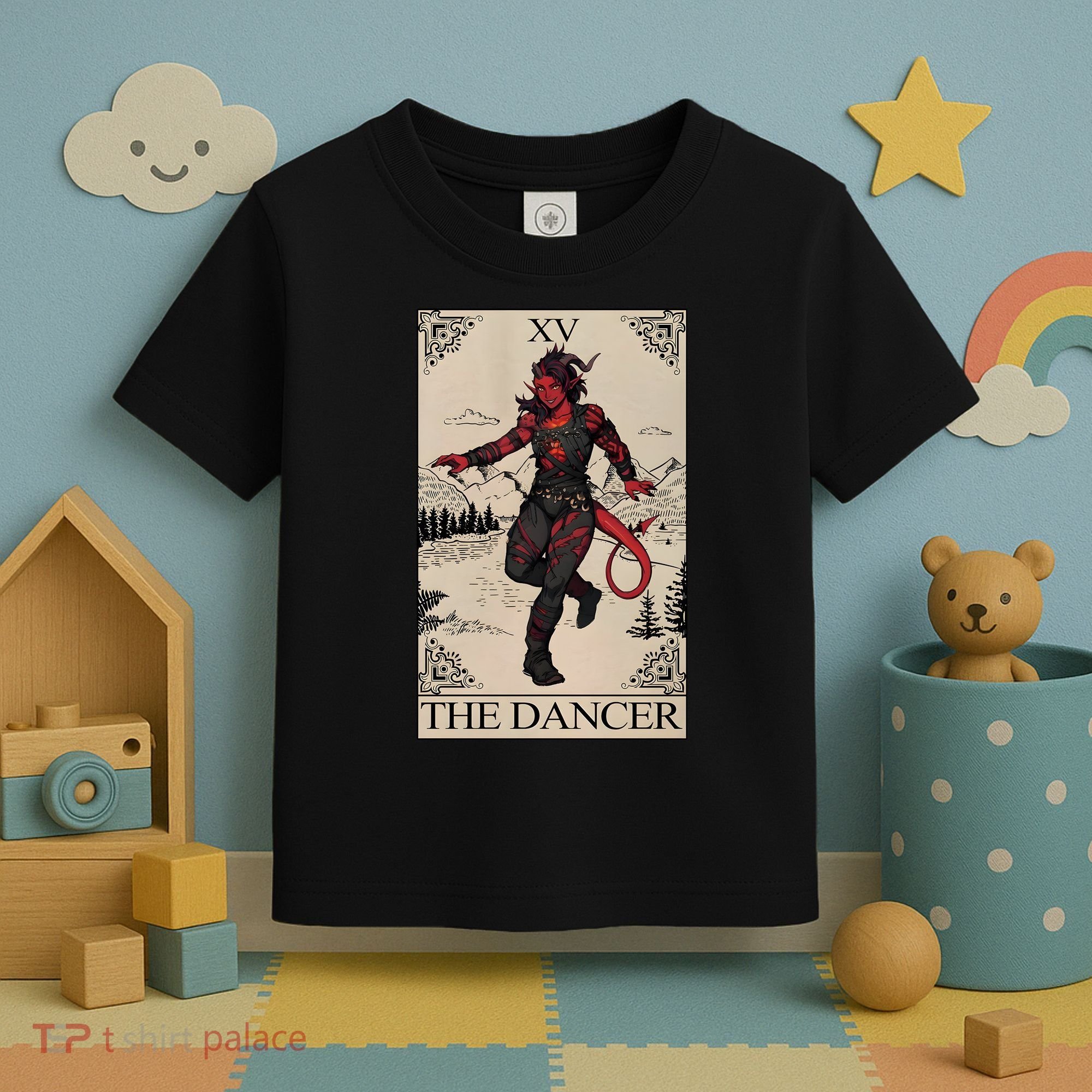 Retro Karlach The Dancer Tarot Card Game Lover Toddler T-Shirt