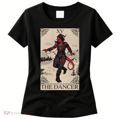 Retro Karlach The Dancer Tarot Card Game Lover Women's T-Shirt