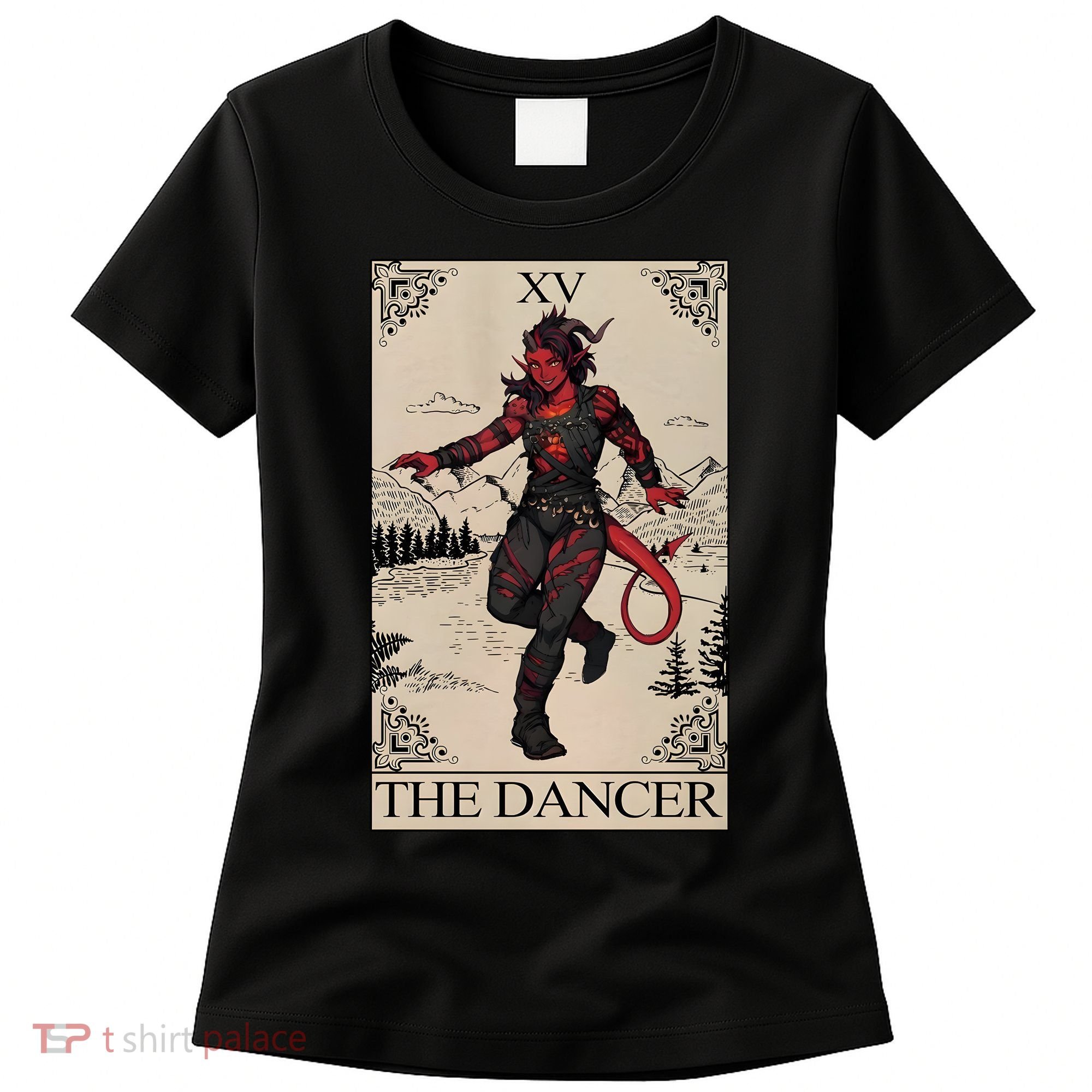 Retro Karlach The Dancer Tarot Card Game Lover Women's T-Shirt