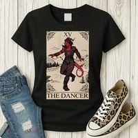 Retro Karlach The Dancer Tarot Card Game Lover Women's T-Shirt thumb 3