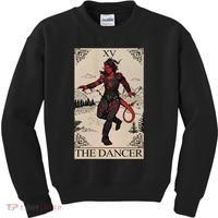 Retro Karlach The Dancer Tarot Card Game Lover Kids Sweatshirt thumb 0