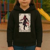 Retro Karlach The Dancer Tarot Card Game Lover Kids Hoodie thumb 3