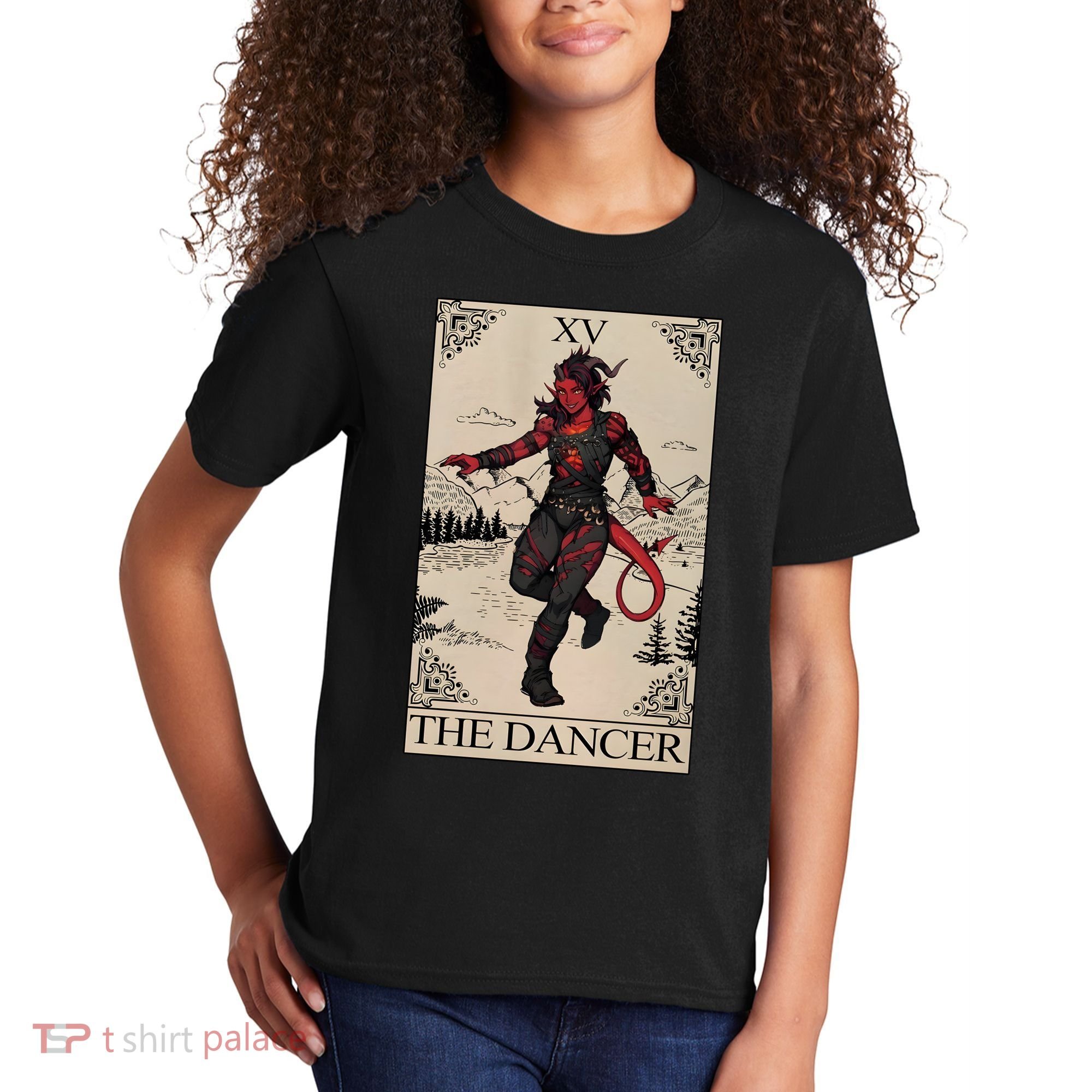 Retro Karlach The Dancer Tarot Card Game Lover Kids T-Shirt