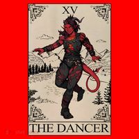 Retro Karlach The Dancer Tarot Card Game Lover Santa Hat thumb 1