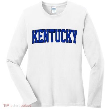 Retro Kentucky Vintage Kentucky Blue Throwback Classic Women's Long Sleeve Shirt