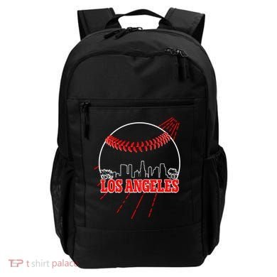 Retro Los Angeles Skyline Baseball Backpack