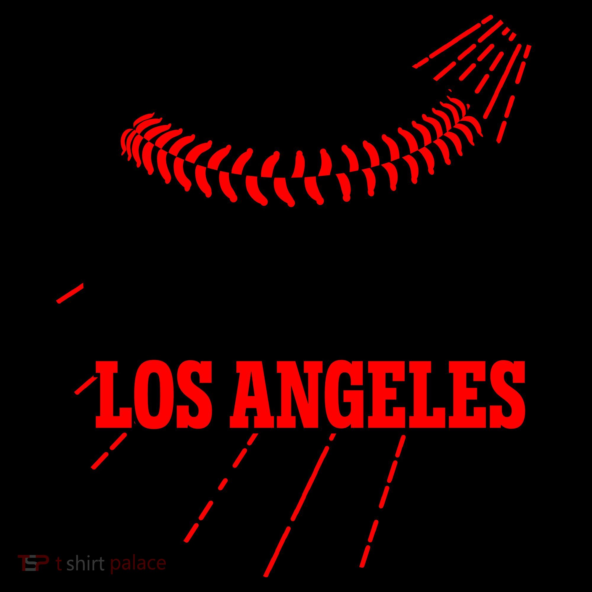 Retro Los Angeles Skyline Baseball Coffee Mug