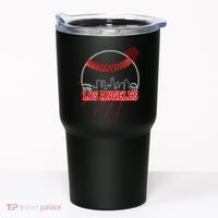Retro Los Angeles Skyline Baseball Tumbler thumb 0