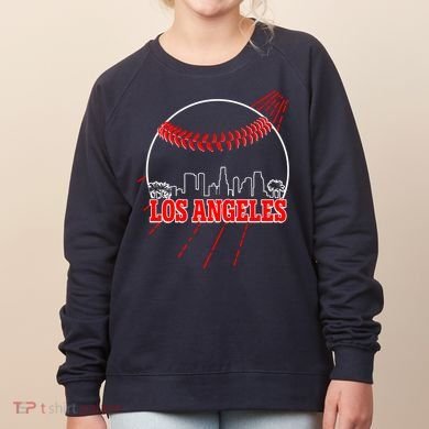 Retro Los Angeles Skyline Baseball Women's Sweatshirt