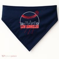 Retro Los Angeles Skyline Baseball USA-Made Doggie Bandana thumb 0