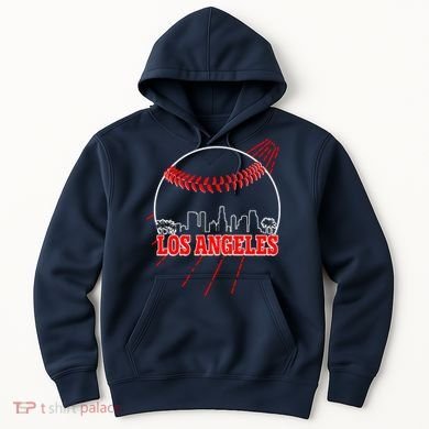 Retro Los Angeles Skyline Baseball Hoodie